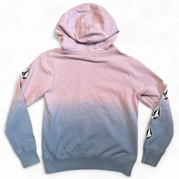 Volcom Vol Stone Pink Blue Tie Dye Hoodie Sweatshirt Size S (4/6) - Picture 2 of 5